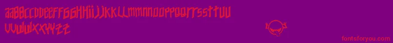 YoungZaphod Font – Red Fonts on Purple Background