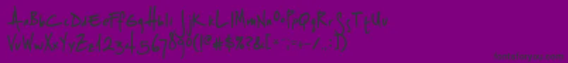Czcionka Splurge ffy – czarne czcionki na fioletowym tle