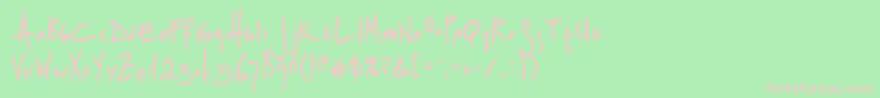 フォントSplurge ffy – 緑の背景にピンクのフォント