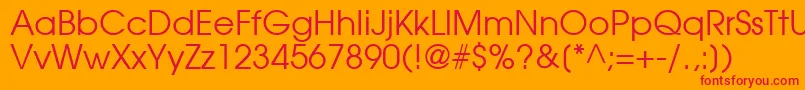 Agavalanche-Schriftart – Rote Schriften auf orangefarbenem Hintergrund