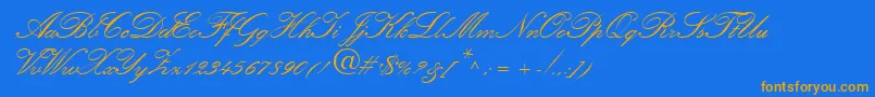 Amber Font – Orange Fonts on Blue Background