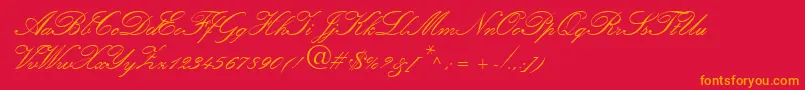 Amber Font – Orange Fonts on Red Background