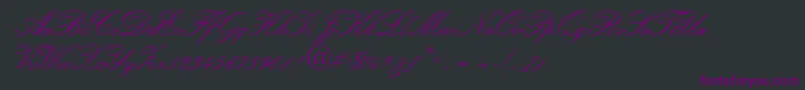 Amber-fontti – violetit fontit mustalla taustalla