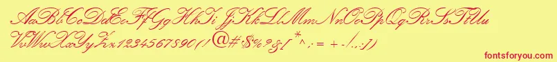 Amber Font – Red Fonts on Yellow Background
