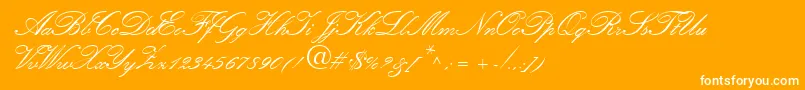 フォントAmber – オレンジの背景に白い文字