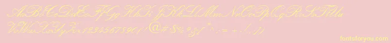 Amber Font – Yellow Fonts on Pink Background