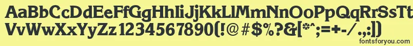 KorinthserialXboldRegular Font – Black Fonts on Yellow Background