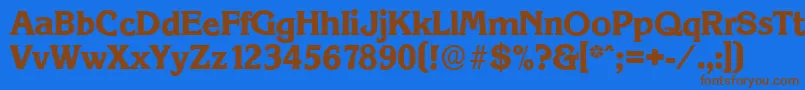 KorinthserialXboldRegular Font – Brown Fonts on Blue Background