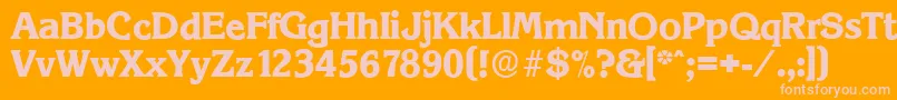 KorinthserialXboldRegular Font – Pink Fonts on Orange Background