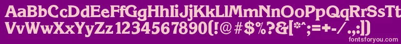 KorinthserialXboldRegular Font – Pink Fonts on Purple Background