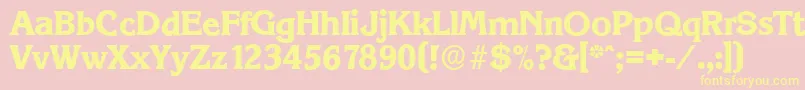 KorinthserialXboldRegular Font – Yellow Fonts on Pink Background