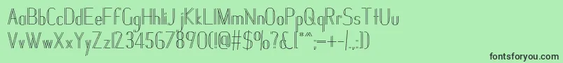 Janesville51-fontti – mustat fontit vihreällä taustalla
