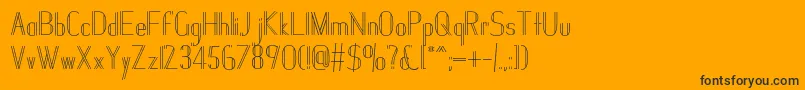 Janesville51-fontti – mustat fontit oranssilla taustalla