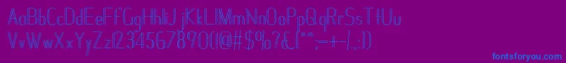 Janesville51 Font – Blue Fonts on Purple Background