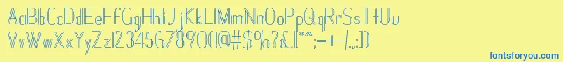 More about Janesville51 Font Janesville51 Font – Blue Fonts on Yellow Background