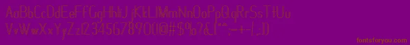 フォントJanesville51 – 紫色の背景に茶色のフォント