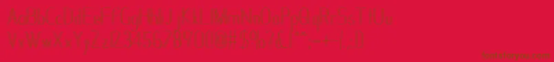 フォントJanesville51 – 赤い背景に茶色の文字
