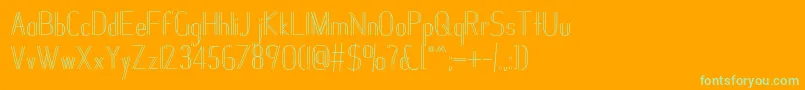 Janesville51 Font – Green Fonts on Orange Background