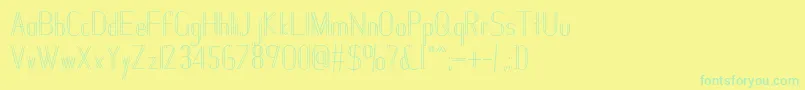 Janesville51 Font – Green Fonts on Yellow Background