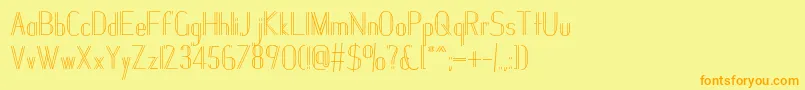Janesville51-fontti – oranssit fontit keltaisella taustalla