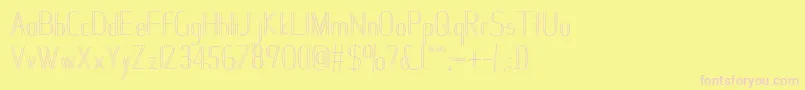 Janesville51 Font – Pink Fonts on Yellow Background