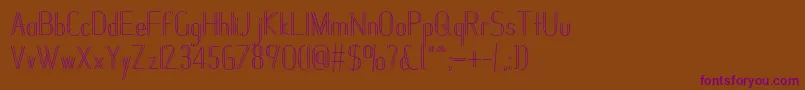 Janesville51 Font – Purple Fonts on Brown Background