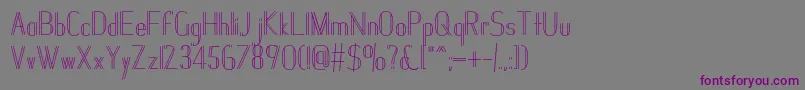 Janesville51-fontti – violetit fontit harmaalla taustalla