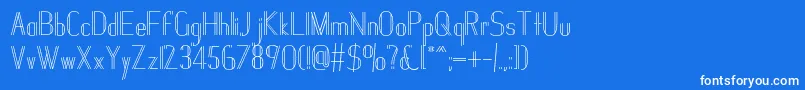 Janesville51-fontti – valkoiset fontit sinisellä taustalla