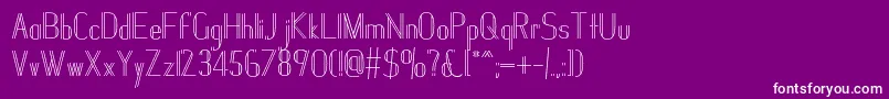 Weitere Informationen zur Janesville51-Schriftart Janesville51-Schriftart – Weiße Schriften auf violettem Hintergrund