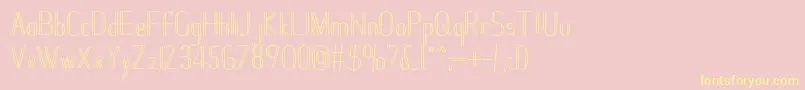 Janesville51-Schriftart – Gelbe Schriften auf rosa Hintergrund
