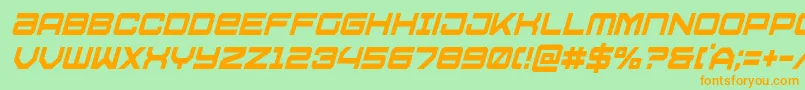 Ussdallascondital Font – Orange Fonts on Green Background