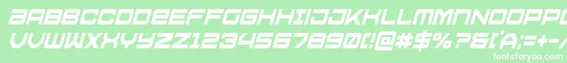 フォントUssdallascondital – 緑の背景に白い文字