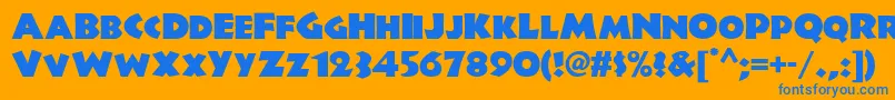 Jungle Fever Nf Font – Blue Fonts on Orange Background