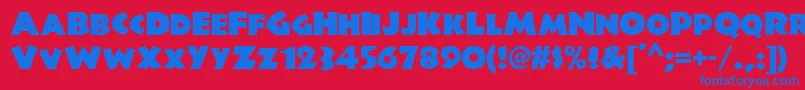 Jungle Fever Nf Font – Blue Fonts on Red Background