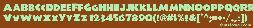 Jungle Fever Nf Font – Green Fonts on Brown Background