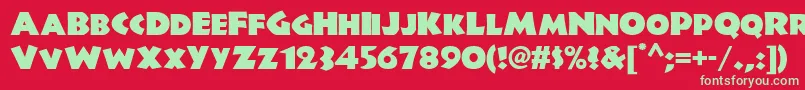 Jungle Fever Nf Font – Green Fonts on Red Background