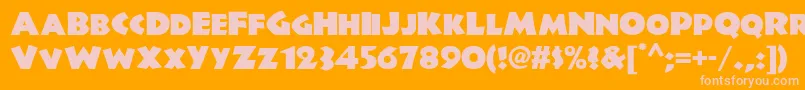 Jungle Fever Nf Font – Pink Fonts on Orange Background