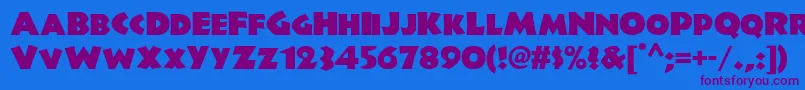 Jungle Fever Nf Font – Purple Fonts on Blue Background