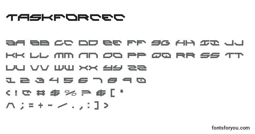 Taskforcecフォント–アルファベット、数字、特殊文字