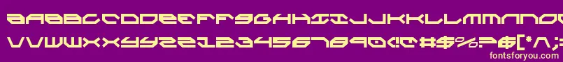 Fonte Taskforcec – fontes amarelas em um fundo roxo
