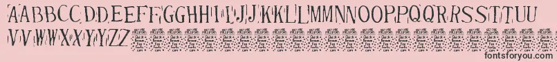 RandydeDemo-Schriftart – Schwarze Schriften auf rosa Hintergrund