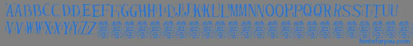 RandydeDemo Font – Blue Fonts on Gray Background