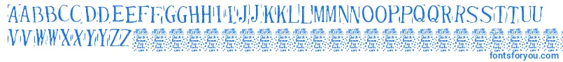 RandydeDemo Font – Blue Fonts on White Background