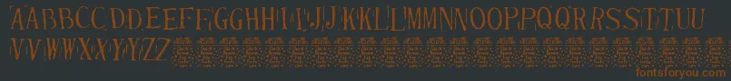 RandydeDemo Font – Brown Fonts on Black Background