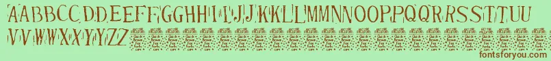 RandydeDemo Font – Brown Fonts on Green Background