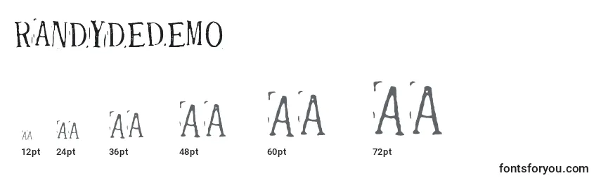 RandydeDemo Font Sizes