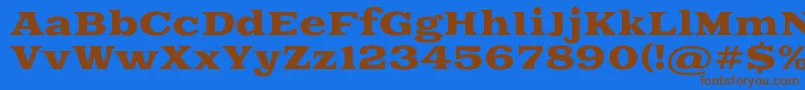 Goblinone Font – Brown Fonts on Blue Background