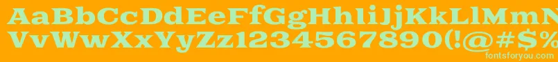 Goblinone Font – Green Fonts on Orange Background