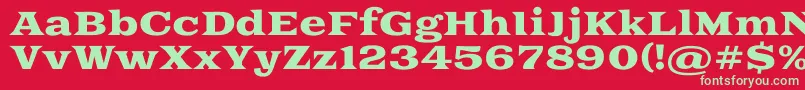 Goblinone Font – Green Fonts on Red Background