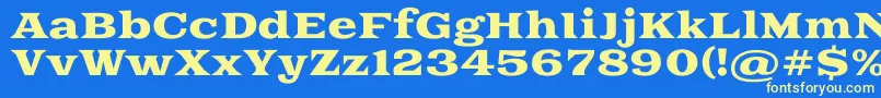 Goblinone Font – Yellow Fonts on Blue Background